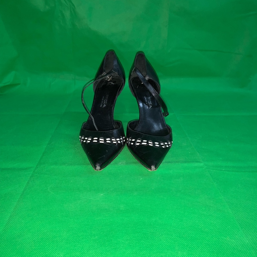 Via Spiga  Black Ankle Strap Heels Size 7.5